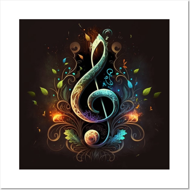 Beautiful treble clef for all you music lovers. Wall Art by Liana Campbell